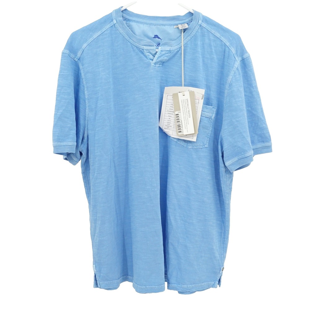 Tommy Bahama Shirt SZ M Slub Jersey Pocket Relaxed Classic Casual Travel NWT
